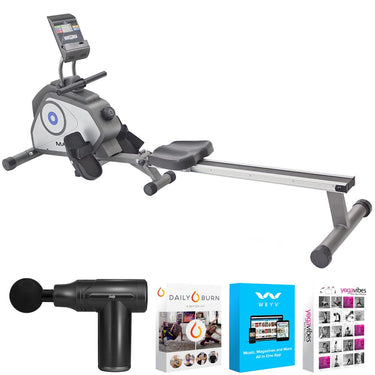 Marcy NS-40503RW Magnetic Resistance Rowing Machine w/ Massage Gun Bundle