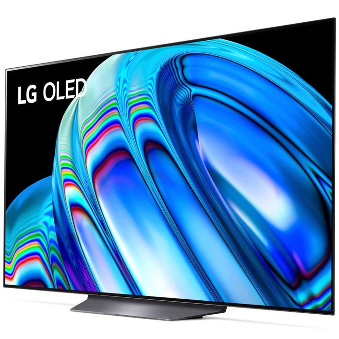 LG OLED77B2PUA 77" HDR 4K Smart OLED TV 2022 with Deco Home 60W Soundbar Bundle