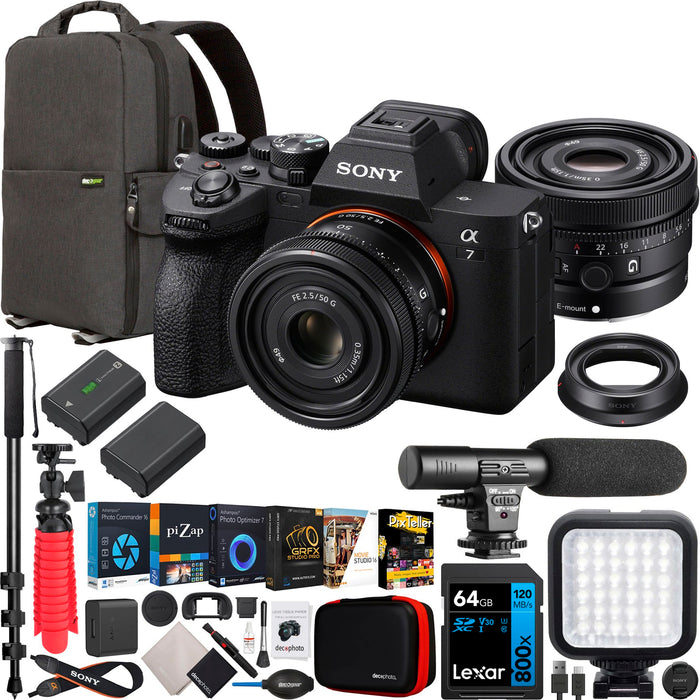 Sony a7 IV Full Frame Mirrorless Camera FE 50mm F2.5 G Lens Kit SEL5 —  Beach Camera