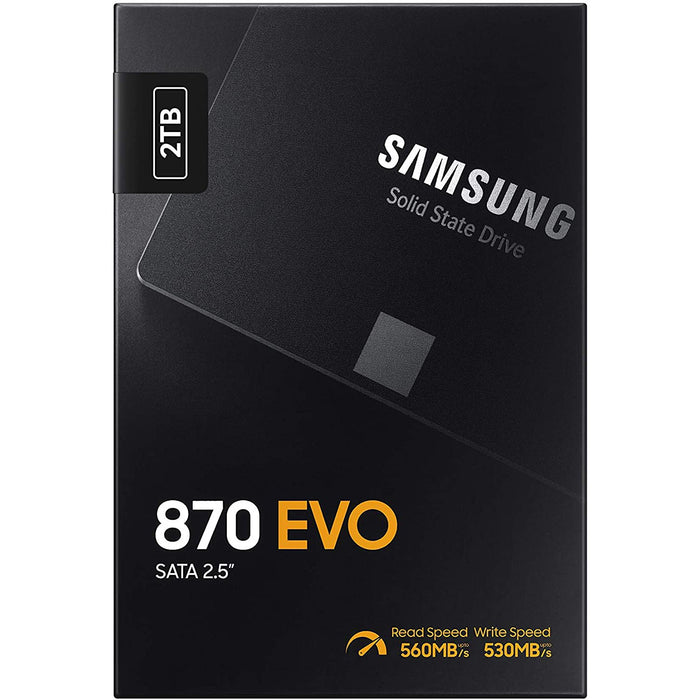 Samsung MZ-77E2T0B/AM 870 EVO SATA 2.5-inch SSD, 2TB + Lexar 32GB Memory Card Bundle