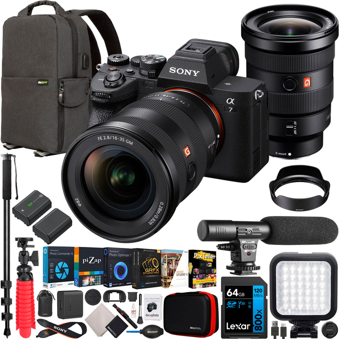 Sony a7 IV Full Frame Mirrorless Camera +FE 16-35mm F2.8 GM Lens Kit SEL1635GM Bundle