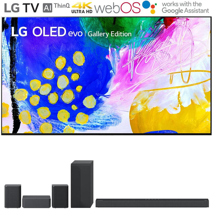 LG OLED97G2PUA 97" HDR 4K Smart OLED TV 2022 + LG S65Q Soundbar + Rear Speaker Kit