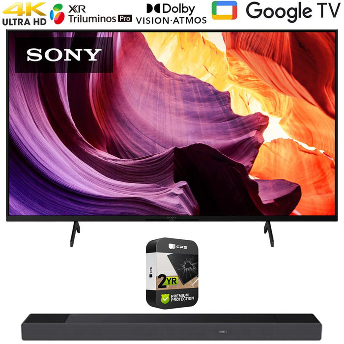 Sony 55" X80K 4K UHD LED Smart TV (2022) + Sony HT-A7000 Soundbar + Warranty