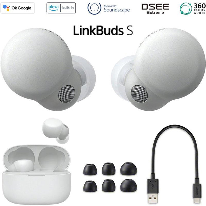 Sony LinkBuds S Truly Wireless Noise Canceling Earbud Headphones with Ear  Tips 