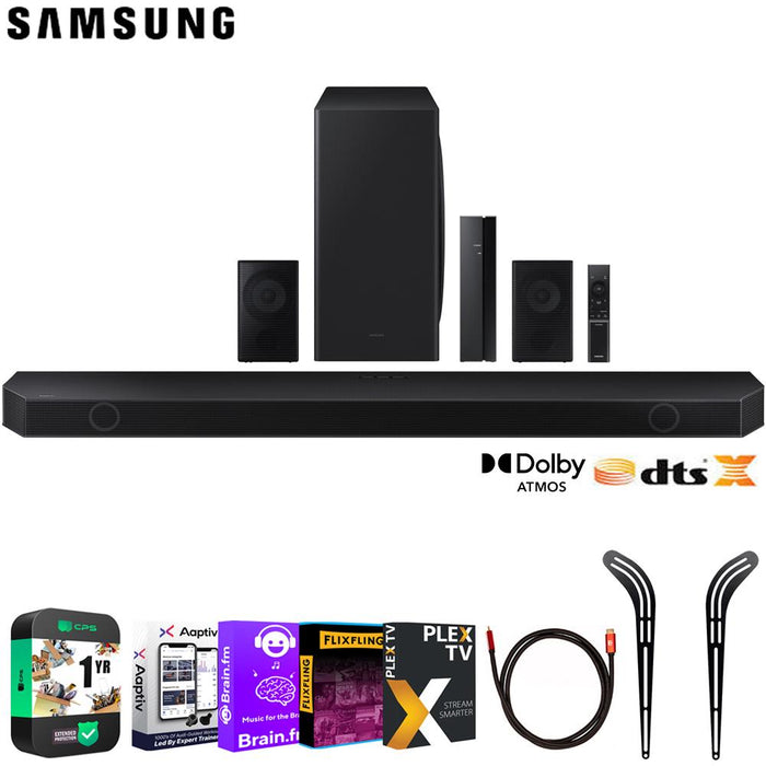 Samsung 9.1.2ch Soundbar with Wireless Dolby Atmos 2022 + 1 Year Protection Pack