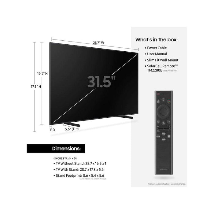 Samsung QN32LS03BB 32 inch The Frame QLED 4K UHD TV (2022) with DIRECTV STREAM Bundle