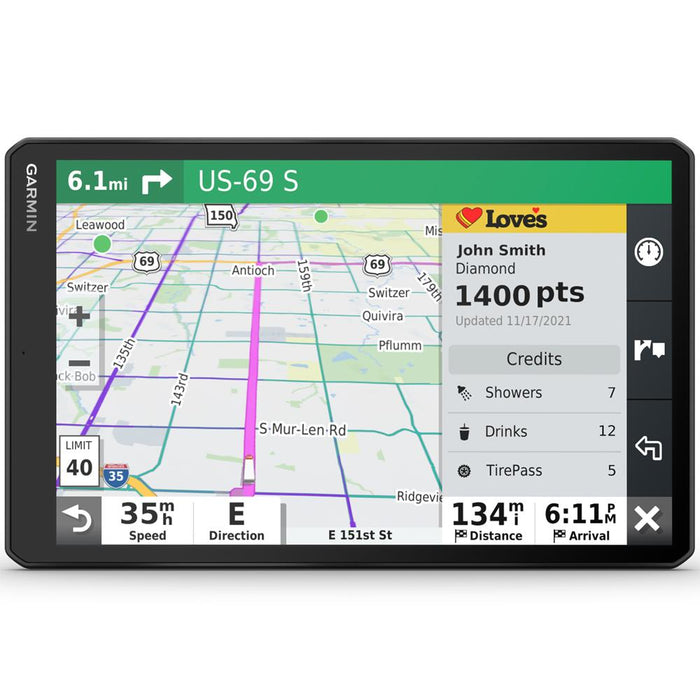 Garmin 010-02741-00 dezl OTR1010 10" GPS Truck Navigator w/ Accessories Bundle