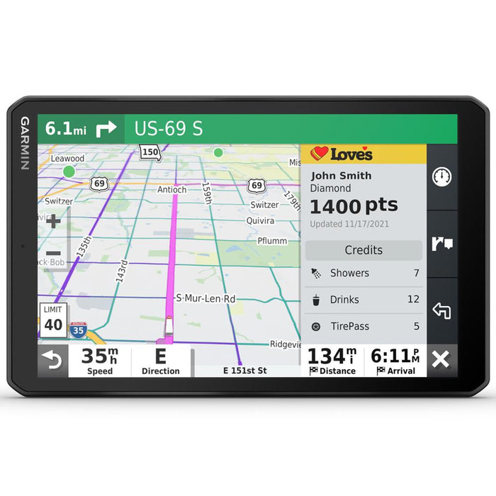 Garmin 010-02740-00 dezl OTR810 8" GPS Truck Navigator w/ Accessories Bundle
