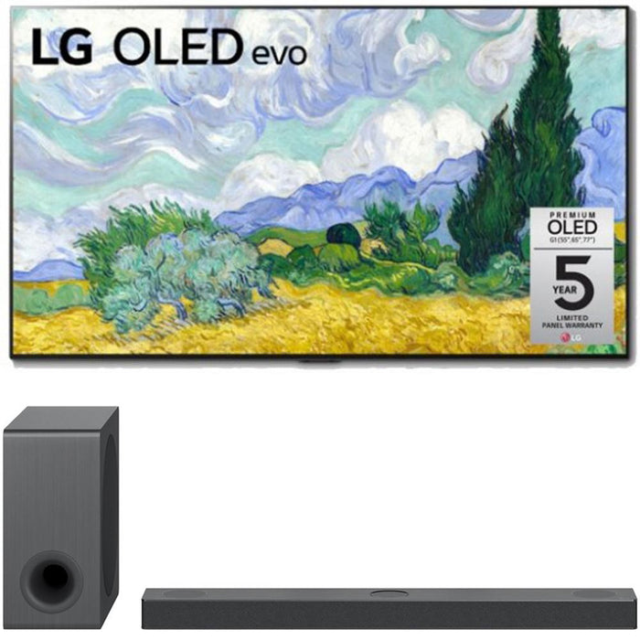 LG 55 Inch OLED evo Gallery TV 2021 Model with LG High Res Sound Bar System