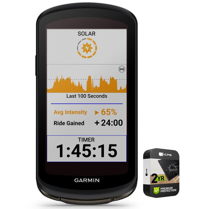 Garmin Edge 1040 Solar GPS Cycling Bike Computer with 2 Year Extended Warranty