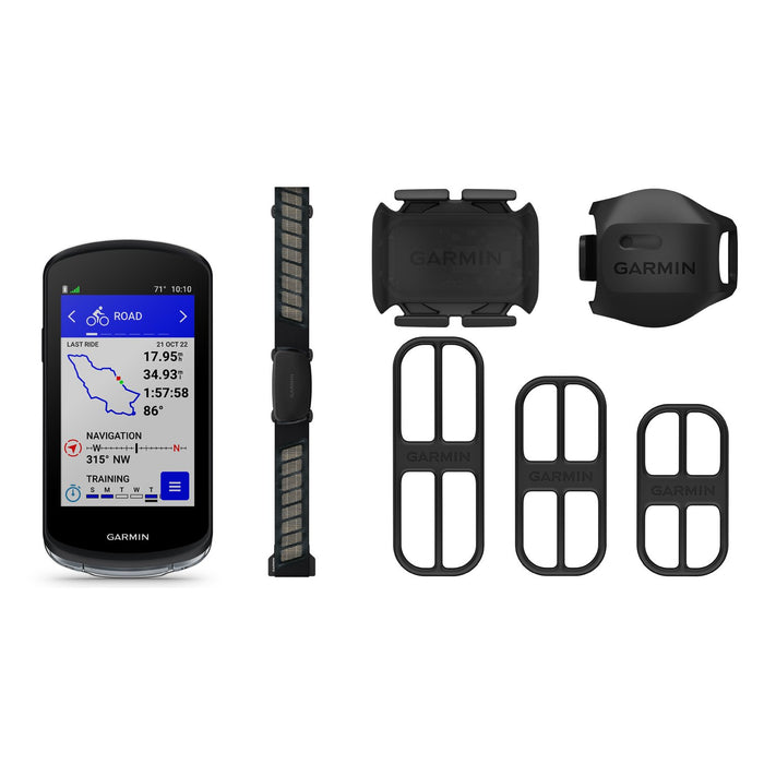 Garmin 010-02503-10 Edge 1040 Bike GPS Speed/Cadence Sensor / HRM + U-Lock Bundle