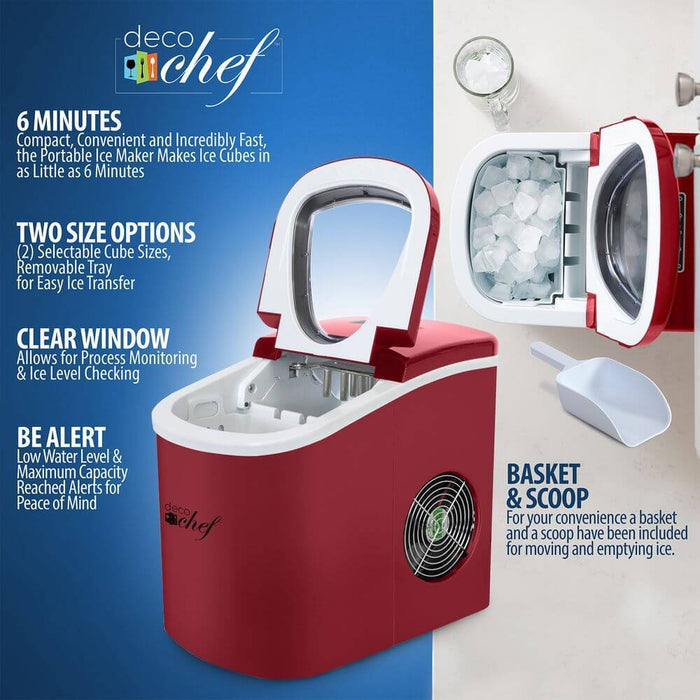 Bartesian Ultimate Home Premium Cocktail Machine (55300) Bundle with Red Ice Maker