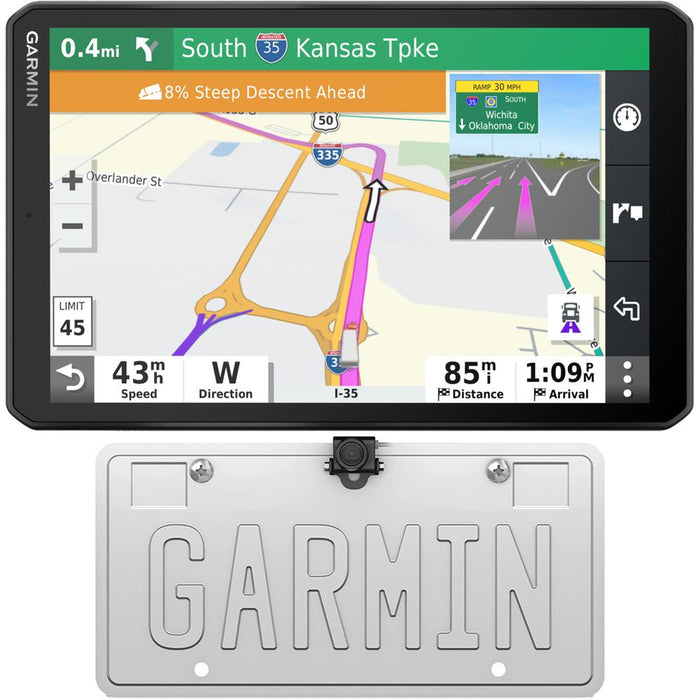 Garmin dezl OTR800 8" GPS Truck Navigator with Garmin Wireless Backup Camera