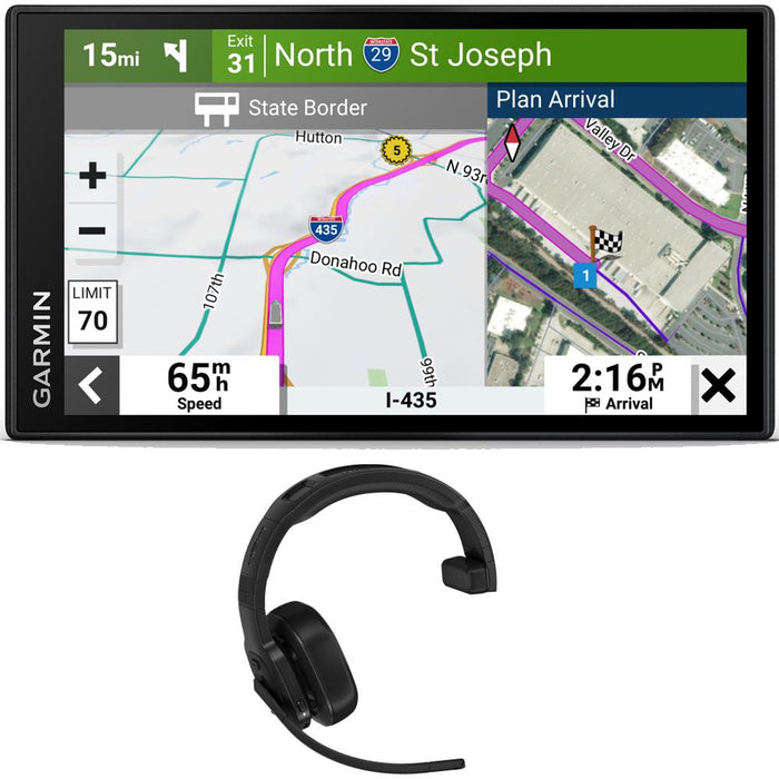 Garmin dezl OTR610 6" GPS Truck Navigator + dezl 100 Wireless Driving Headset