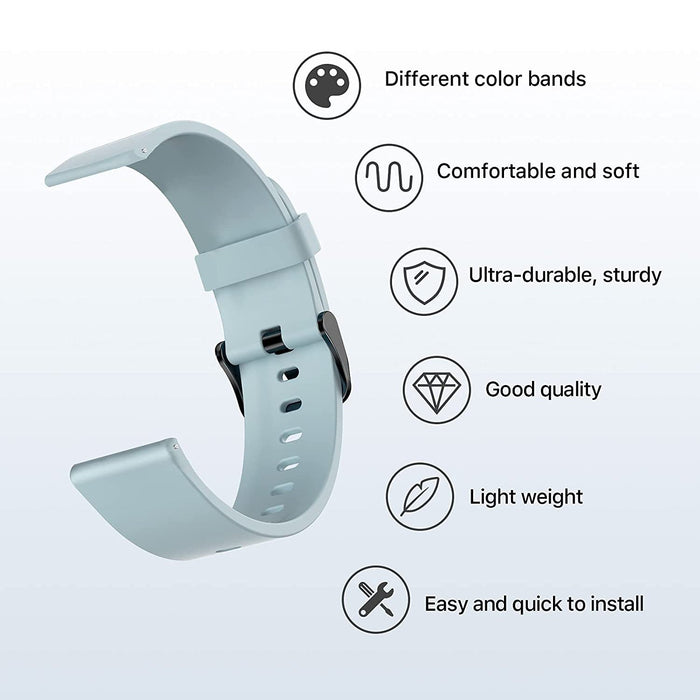 TicWatch 20mm Standard Silicone Rubber Watch Strap - Blue