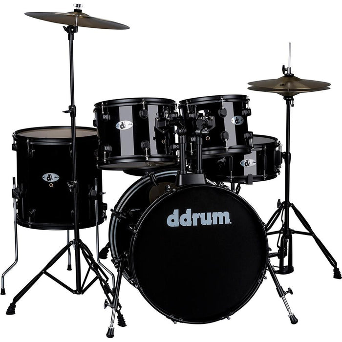DDRUM D120 5-piece Complete Drum Kit, Black w/ Accessories Bundle