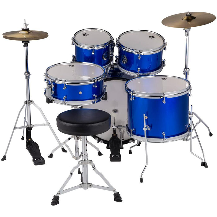 DDRUM D1 Junior Complete Drum Kit w/ Throne, Cobalt Blue w/ Accessories Bundle