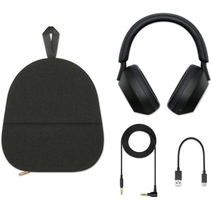 Sony Wireless Industry Leading Noise Canceling Headphones, Black w/ Warranty Bundle