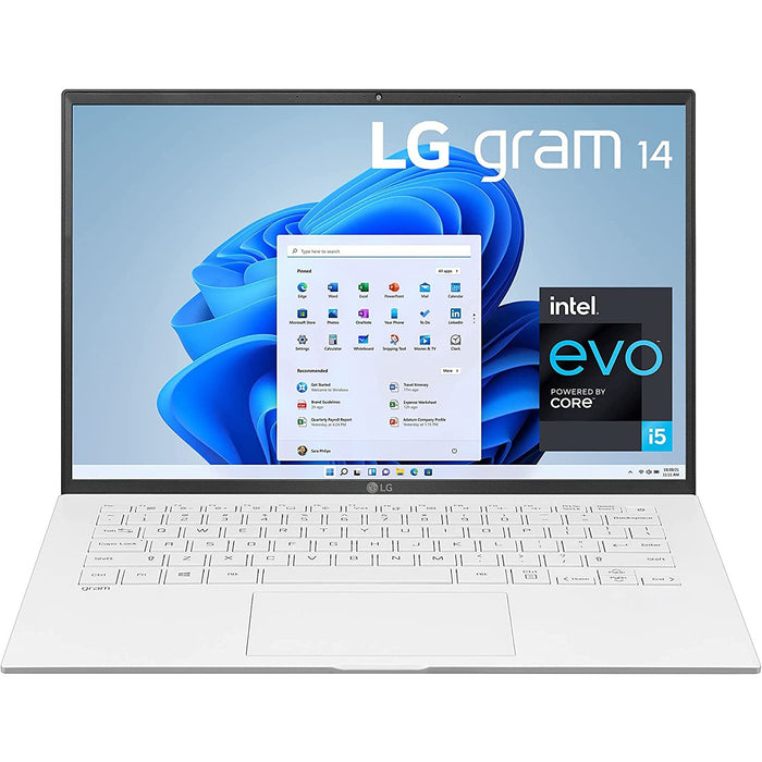 LG gram 14" Laptop with Intel i5-1135G7, 8GB/256GB SSD (14Z90P) + Protection Pack