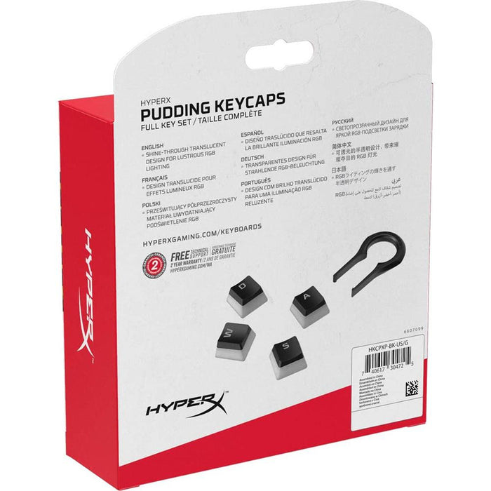 HyperX Full Key Set PBT Pudding Keycaps, Black - 4P5P4AA#ABA