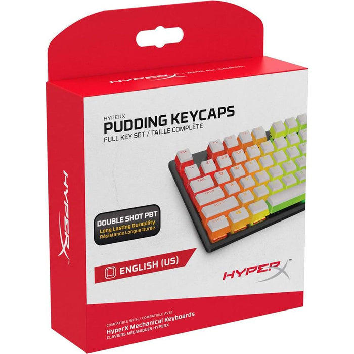 HyperX Full Key Set PBT Pudding Keycaps, White - 4P5P5AA#ABA