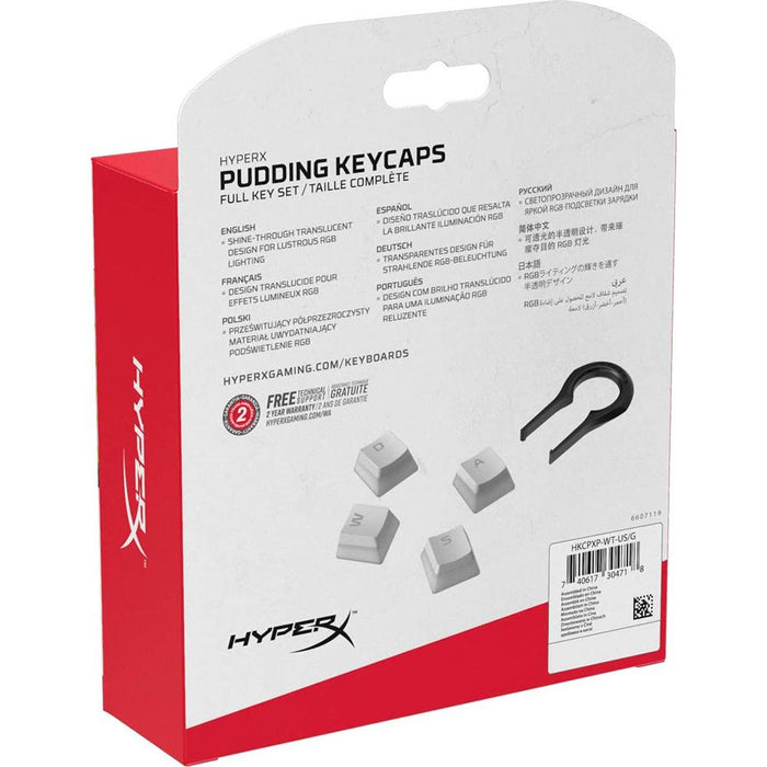 HyperX Full Key Set PBT Pudding Keycaps, White - 4P5P5AA#ABA
