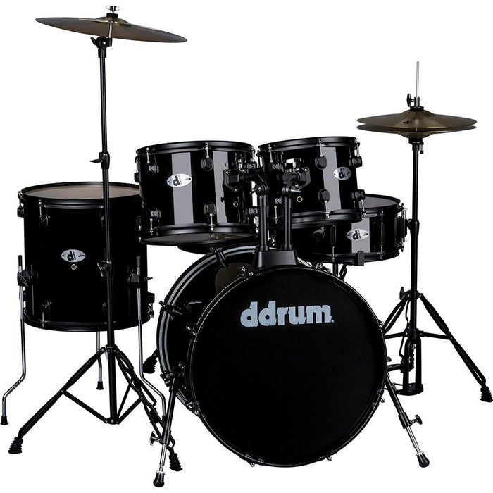 DDRUM D120 5-piece Complete Drum Kit Black with Music Equipment Bundle