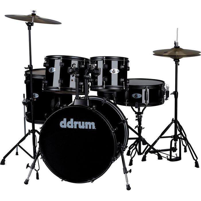 DDRUM D120 5-piece Complete Drum Kit Black with Music Equipment Bundle