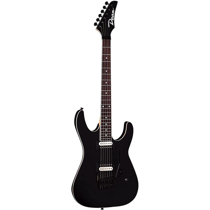 Dean MD X Floyd 6-String Electric Guitar, Black Satin w/ Amplifier + Warranty Bundle
