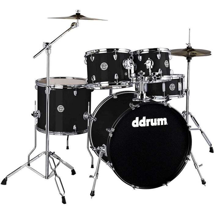DDRUM D2 5 pc Complete Drum Kit w/ Throne Midnight Black + Percussion Pad Bundle