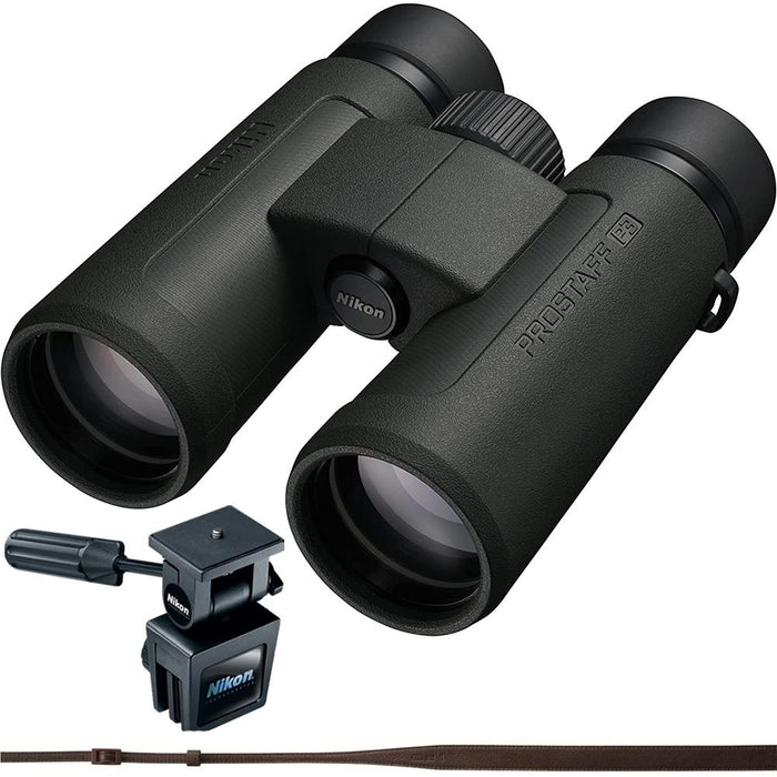 Nikon PROSTAFF P3 8X42 Binoculars with Nikon Leather Strap and Window Mount