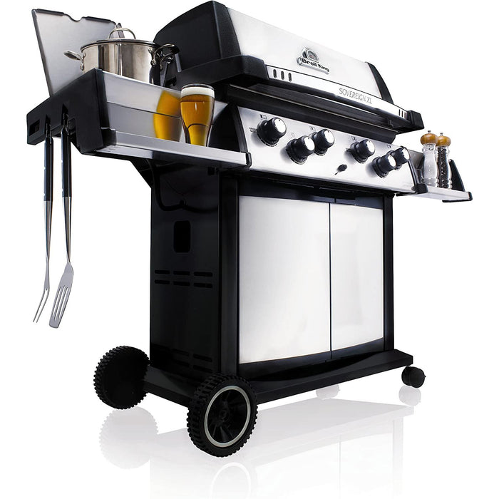 Broil King Sovereign XLS 90 Natural Gas Grill with Side Burner/Rotisserie - Stainless Steel