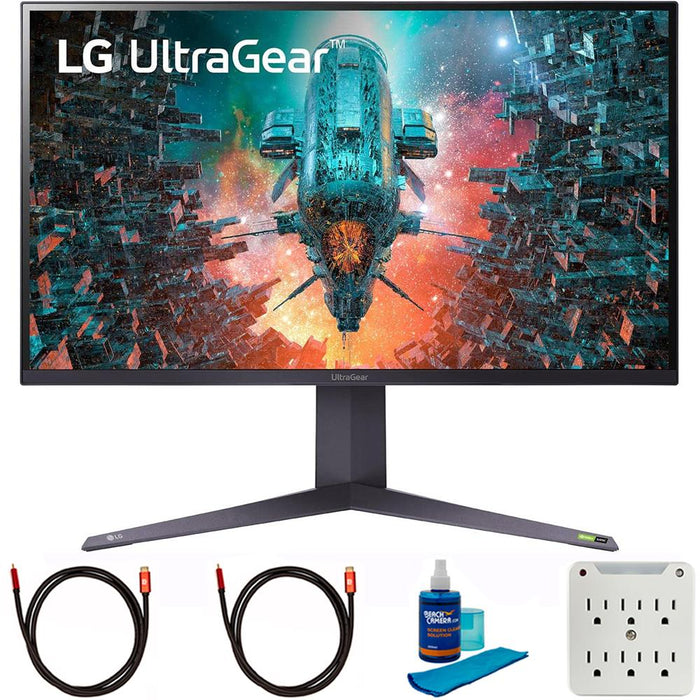 LG 32" UltraGear UHD 4K Nano IPS with ATW Monitor with G-SYNC + Cleaning Bundle