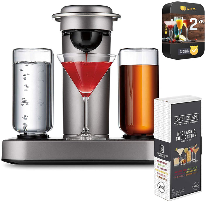 Bartesian Ultimate Home Premium Cocktail Machine Bundle with Classic Variety 6-Pack