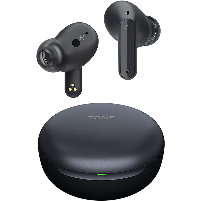 LG TONE Free FP5 Active Noise Cancelling True Wireless Bluetooth Earbuds, Black