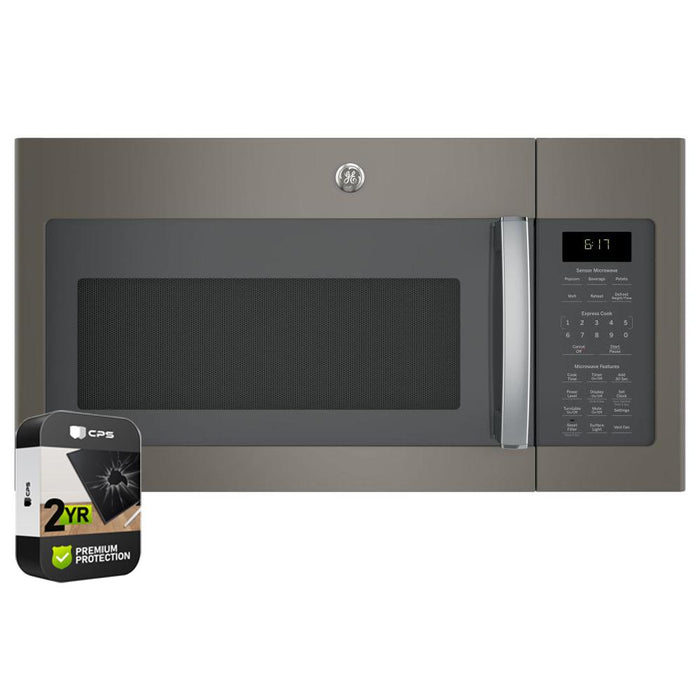 GE 1.7 Cu. Ft. Over-the-Range Sensor Microwave Oven Slate with 2 Year Warranty