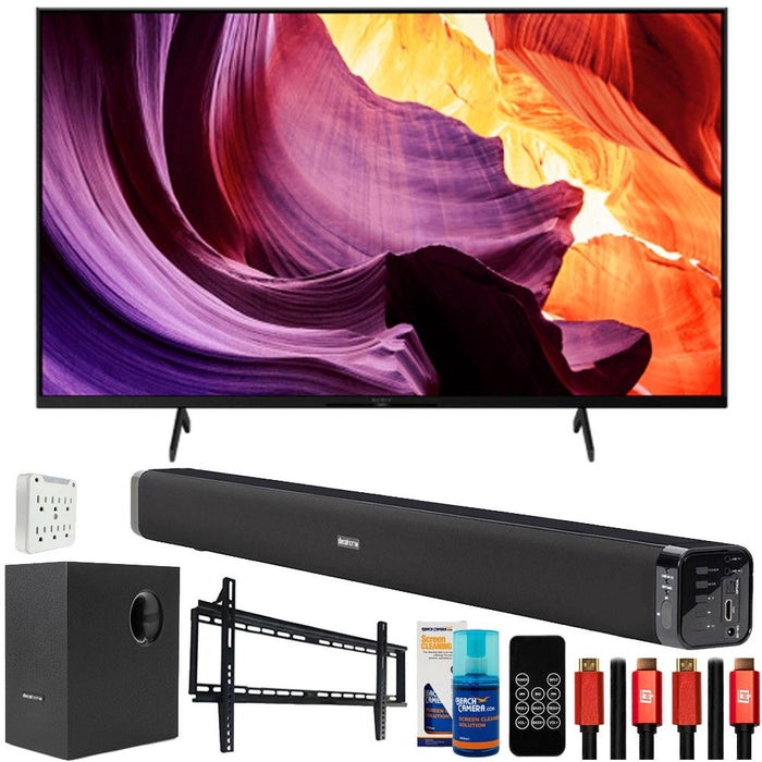 Sony KD65X80K 65" X80K 4K UHD LED Smart TV 2022 with Deco Gear Home Theater Bundle