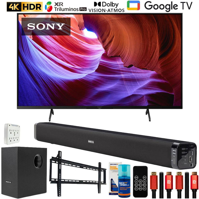 Sony 50" X85K 4K HDR LED TV w/Smart Google TV 2022 with Deco Gear Home Theater Bundle