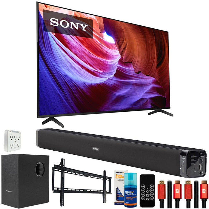 Sony 65" X85K 4K HDR LED TV w/Smart Google TV 2022 with Deco Gear Home Theater Bundle