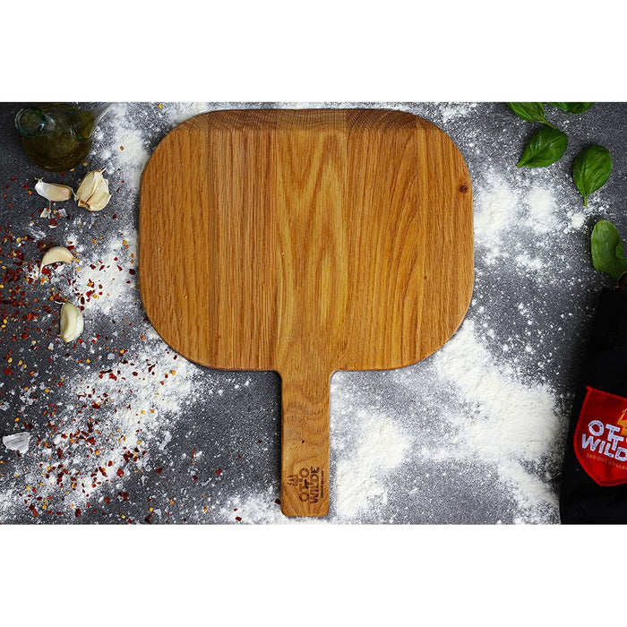 Otto Wilde Pizza Stone and Pizza Paddle Set