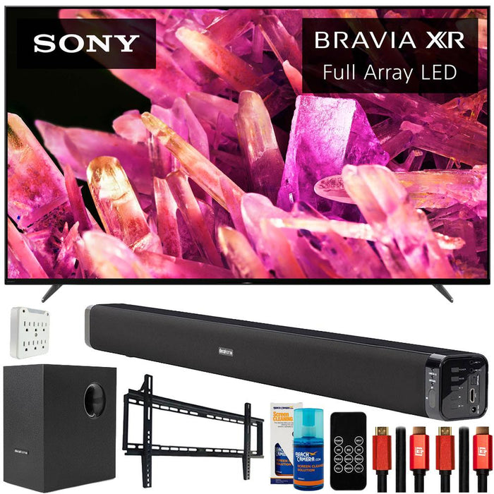 Sony Bravia XR 65" X90K 4K HDR LED Smart TV 2022 with Deco Gear Home Theater Bundle