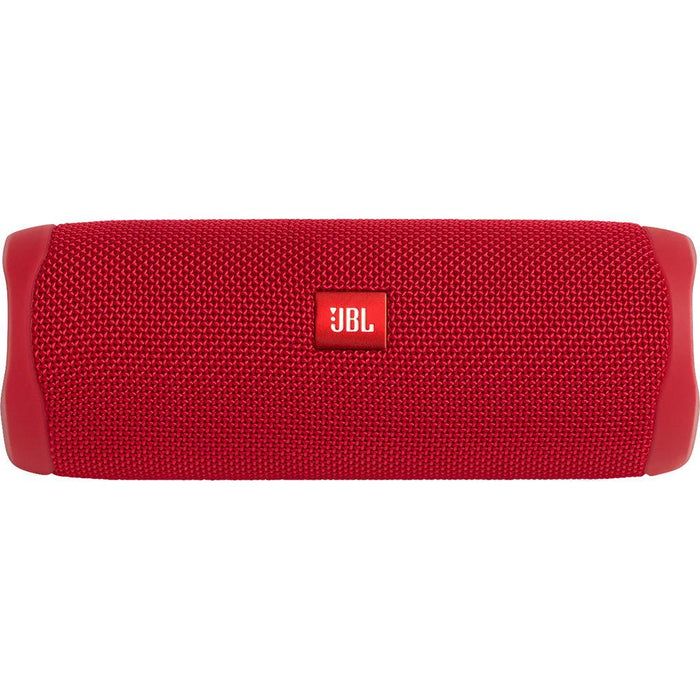 JBL Flip 5 Portable Waterproof Bluetooth Speakers Red + 1 Year Protection Pack