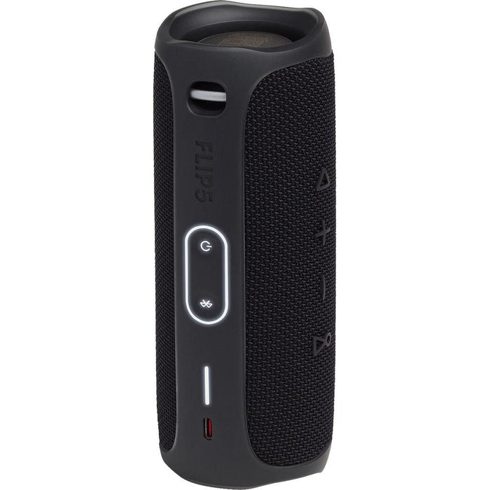 JBL Flip 5 Portable Waterproof Bluetooth Speakers Black + 1 Year Protection Pack
