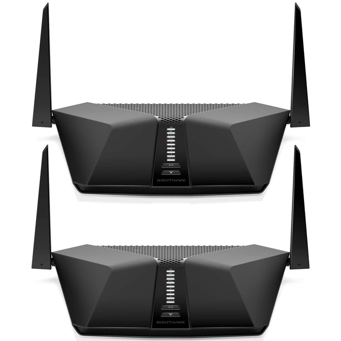 NETGEAR Nighthawk 4-Stream Dual-Band (2.4 GHz/5 GHz) WiFi 6 Router (2-Pack), Refurbished