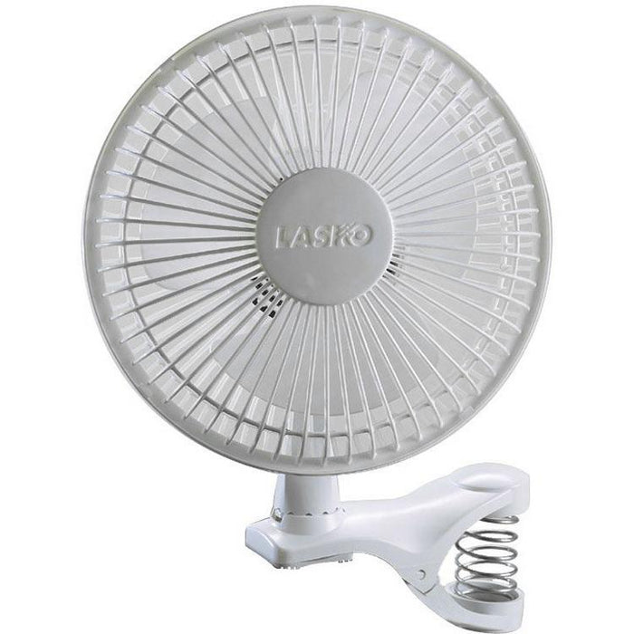 Lasko 6-inch 2-Speed White Clip Fan