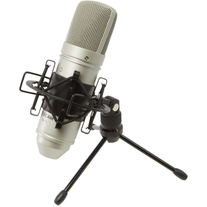 Tascam TM-80 Cardioid Condenser Microphone + Tascam TH-02 Headphones (Black)