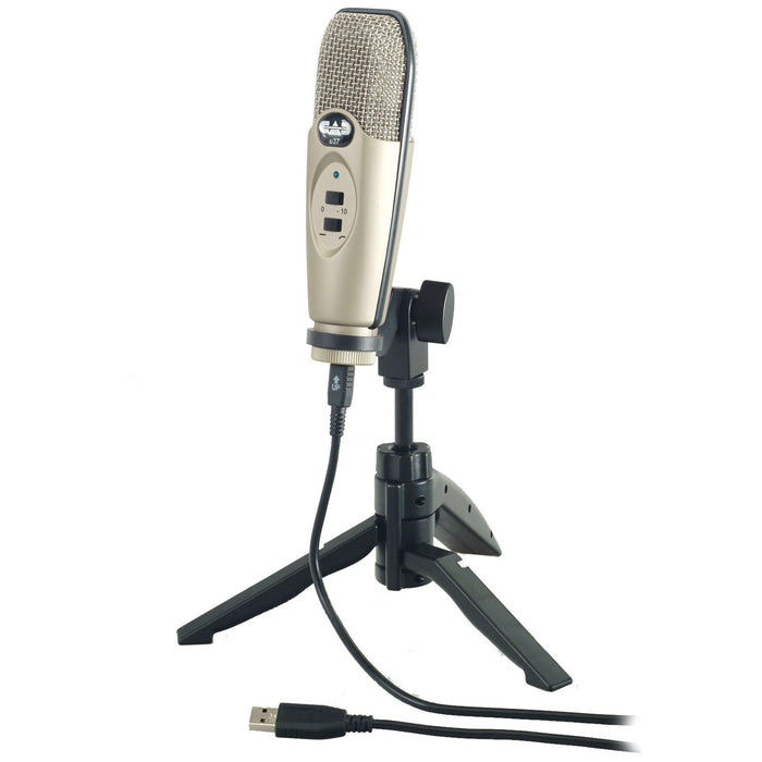 CAD Audio U37 USB Large Diaphragm Condenser Microphone + Tascam TH-02 Headphones