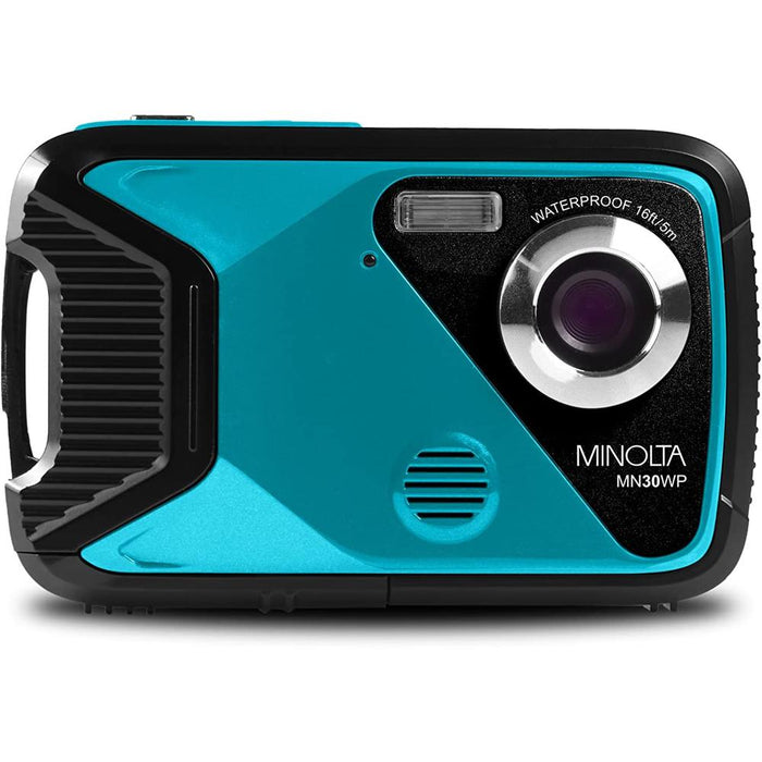 Minolta MN30WP 21MP FHD 2.8" Touch LCD Digital Camera + 32GB Card + Bag Bundle