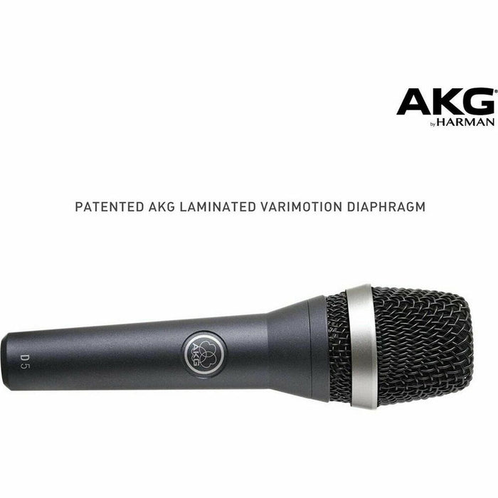 AKG D5 Professional Dynamic Stage Vocal Microphone (3138X00070) - Open Box
