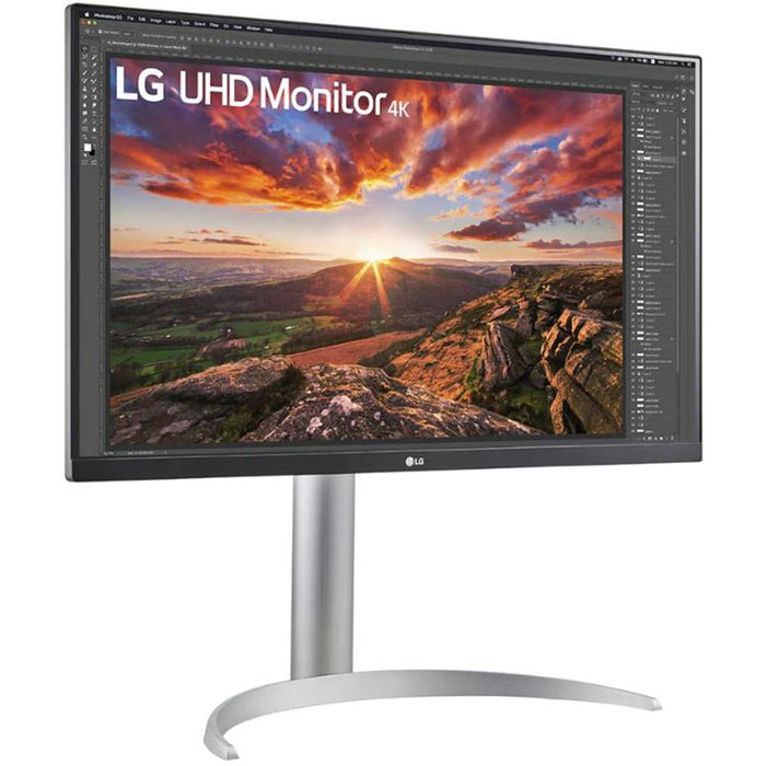 LG 27" IPS 4K UHD VESA HDR400 Monitor with USB Type-C + Cleaning Bundle